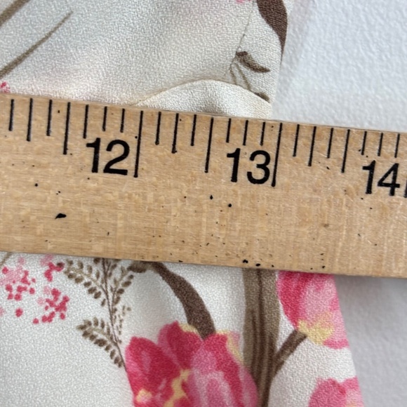 Reformation Verbena Maxi Dress 2 Leila Floral Ruffle Neckline Ivory Pink Cottage - Picture 14 of 15